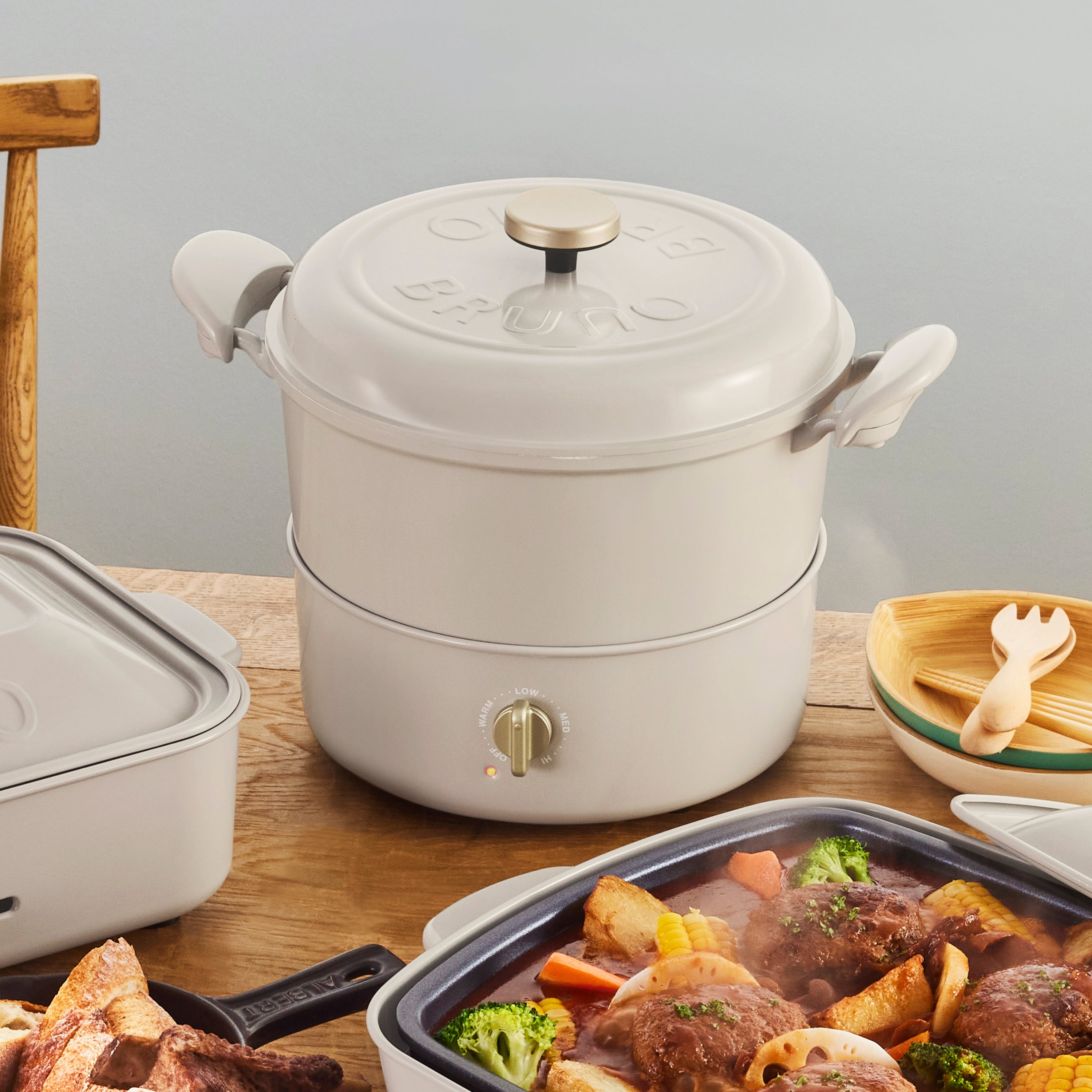 BRUNO 電陶爐炆燒鍋 Multi Grill Pot - 灰色
