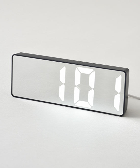 BRUNO LED Mirror Clock - Ivory BCA025-IV