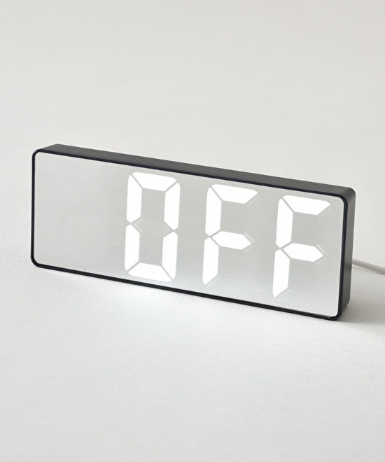 BRUNO LED Mirror Clock - Ivory BCA025-IV