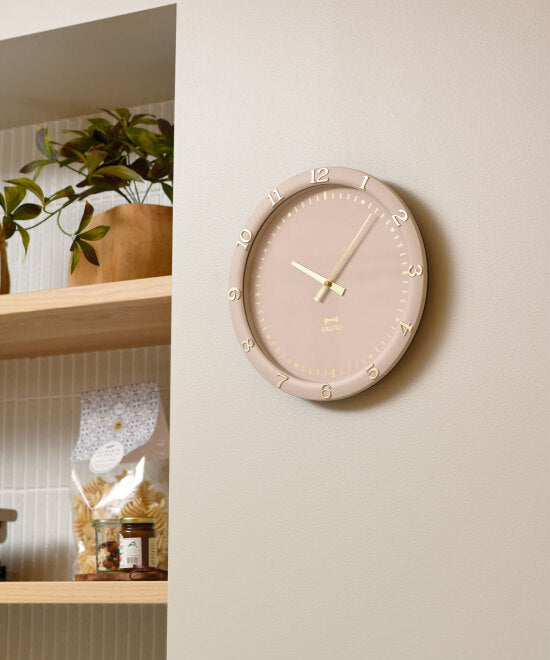 BRUNO Pastel Wall Clock - Pink Beige BCW040-PBE