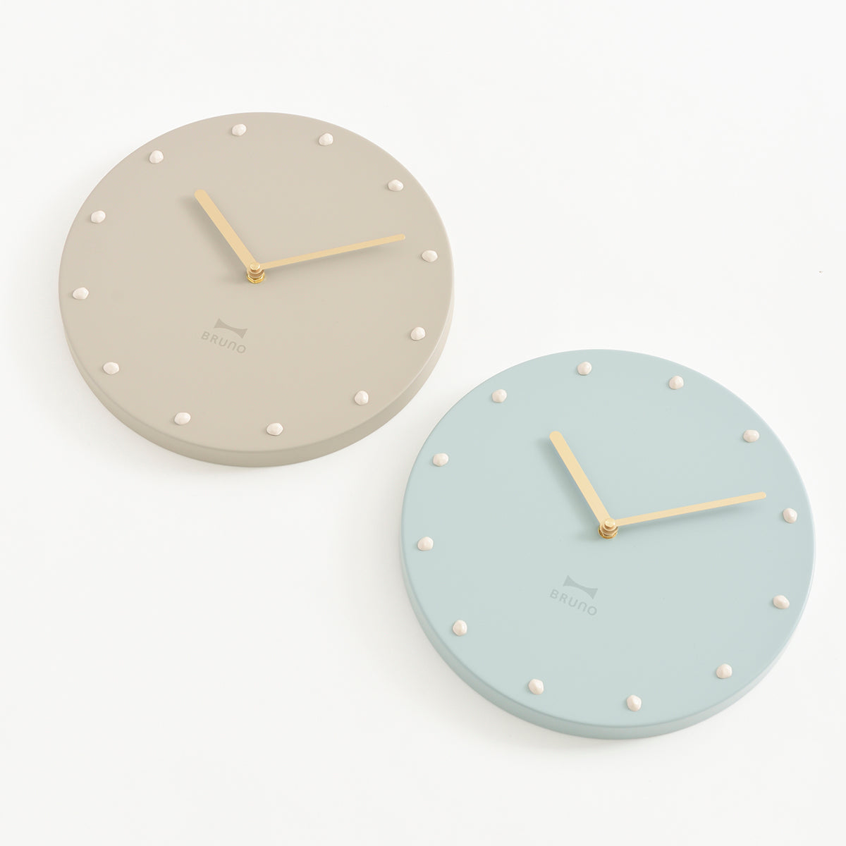 BRUNO Simple Metal Wall Clock - Greige